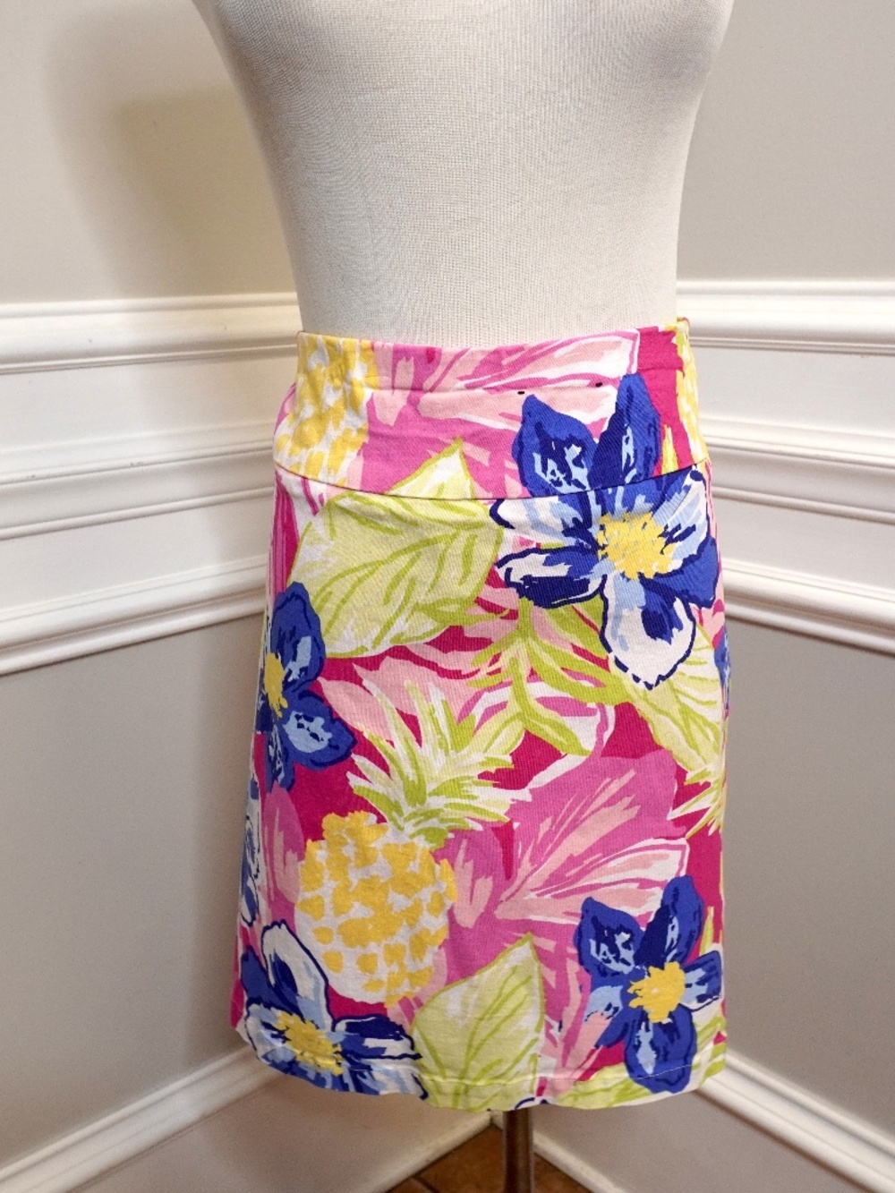 Rafaella Cosmo Pink tropical floral stretch skort, Size XXL